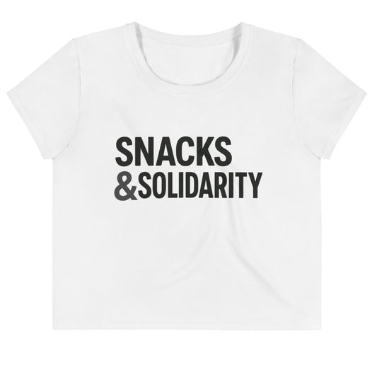 Snacks & Solidarity Crop Tee